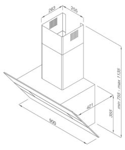 Máy hút mùi áp tường Malloca MC 9003 - 16 Máy hút mùi áp tường Malloca MC 9003 - 15