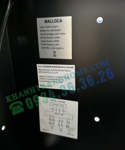 Máy hút khói khử mùi âm tủ Malloca MH 60BTC - 49 Máy hút khói khử mùi âm tủ Malloca MH 60BTC - 48