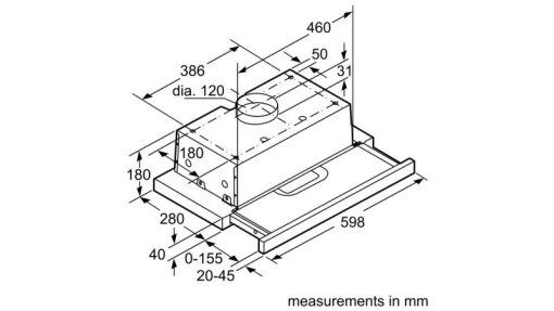 Máy Hút Mùi Âm Tủ Bosch HMH DHI623GSG Series 4 - 3