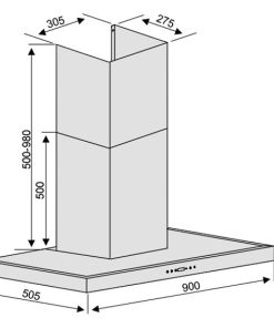 MÁY HÚT MÙI LORCA TA-6007E 90cm