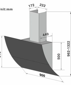 MÁY HÚT MÙI LORCA TA-6008E 90cm