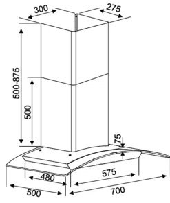 MÁY HÚT MÙI KOCHER K-228S1-70 - 5 MÁY HÚT MÙI KOCHER K-228S1-70