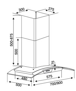 MÁY HÚT MÙI KOCHER K-228S1-90 - 5 MÁY HÚT MÙI KOCHER K-228S1-90