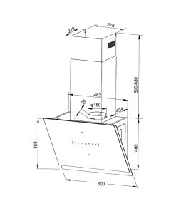 Máy hút khói khử mùi áp tường MC 60GTC - 4 Máy hút khói khử mùi áp tường MC 60GTC