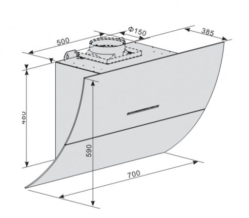 MÁY HÚT MÙI LORCA TA-6008E 70cm