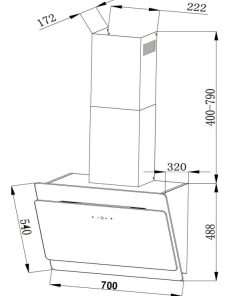 MÁY HÚT MÙI LORCA TA-6008P 70cm - 6 MÁY HÚT MÙI LORCA TA-6008P