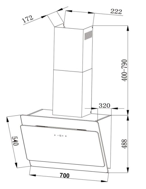 MÁY HÚT MÙI LORCA TA-6008P