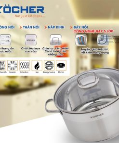 Nồi luộc gà Kocher 24cm - 5 Nồi luộc gà Kocher 24cm
