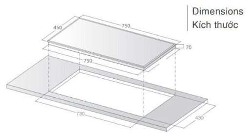 Bếp từ ba vùng nấu Lorca LCI-309