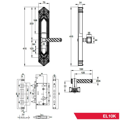 KHOÁ ĐIỆN TỬ HAFELE EL10K 912.05.317