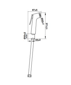 VÒI XỊT VỆ SINH AIRSENSE ĐEN HAFELE 485.95.078 - 6 VÒI XỊT VỆ SINH AIRSENSE ĐEN HAFELE 485.95.078 - 5