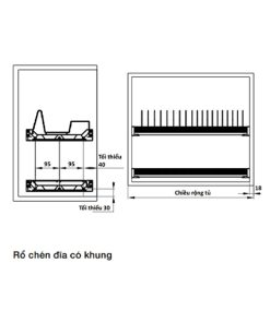 RỔ BÁT ĐĨA PRESTO INOX 304 HAFELE CÓ KHUNG 800MM 544.40.013 - 5 RỔ BÁT ĐĨA PRESTO INOX 304 HAFELE CÓ KHUNG 800MM 544.40.013