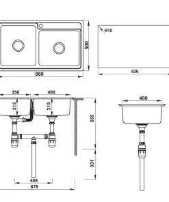 Combo chậu bếp Hafele 567.20.586 - 9