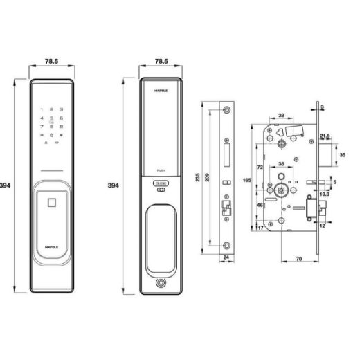 KHOÁ ĐIỆN TỬ HAFELE PP8100 912.20.286 - 3