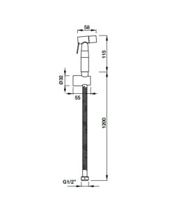 Vòi Xịt Vệ Sinh Airsense Hafele 485.95.039 - 6 Vòi Xịt Vệ Sinh Airsense Hafele 485.95.039 - 5