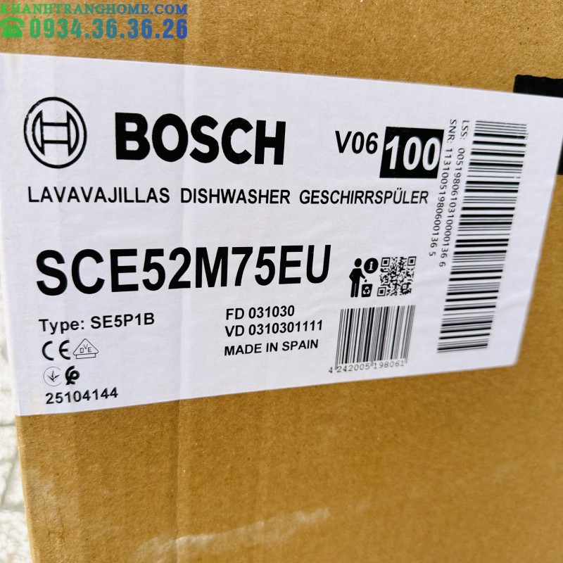 Máy rửa bát Bosch SCE52M75EU Series 6 - 181