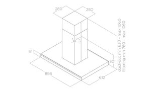 Máy hút mùi đảo Elica ADÉLE IS BL MAT/A/90X60 PRF0167316 - 9