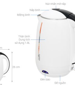 BÌNH ĐUN SIÊU TỐC HAWONKOO 1.8 LÍT KEH-180-W