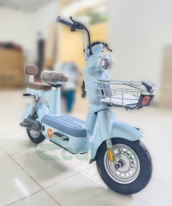 XE ĐẠP ĐIỆN MÀU XANH LAM