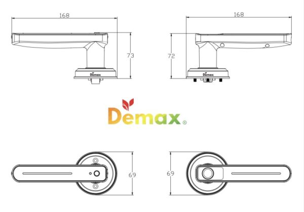 Khóa vân tay DEMAX SL108 SV tiêu chuẩn Đức - 4