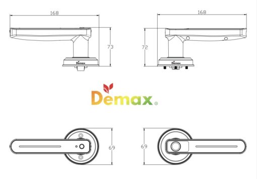 Khóa vân tay DEMAX SL108 BL tiêu chuẩn Đức - 3