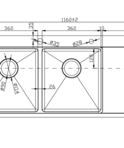 Chậu rửa bát KONOX KN11650TD