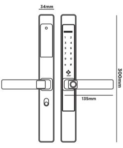 KHÓA CỬA VÂN TAY HUBERT HB CN39 BLACK - 7