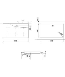 BẾP TỪ ĐA VÙNG NẤU SMEG SIM693WLDR 535 64 169