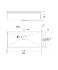 CHẬU RỬA CHÉN SLIDE MALLOCA MS-861