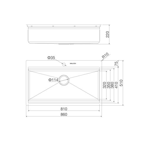CHẬU RỬA CHÉN SLIDE MALLOCA MS-861