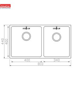 Chậu rửa bát KONOX CUBE 8144DU