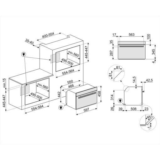 LÒ NƯỚNG KÈM VI SÓNG SMEG SF4604WMCNR