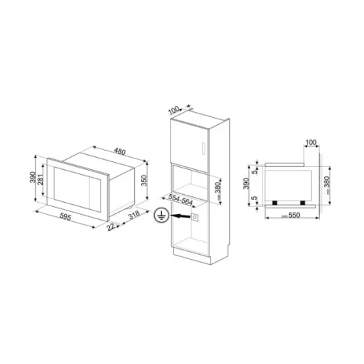 LÒ VI SÓNG KẾT HỢP NƯỚNG SMEG FMI120S2 536 34 192