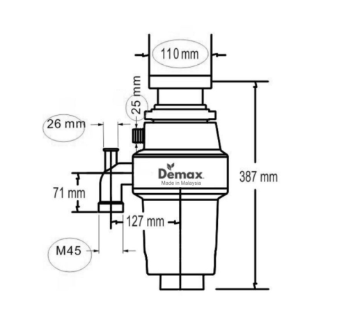 MÁY HỦY RÁC DEMAX GS560C