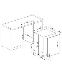 MÁY RỬA CHÉN ÂM TOÀN PHẦN SMEG STL323BL 536 24 621