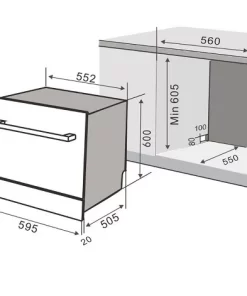 MÁY RỬA CHÉN ÂM TỦ KAFF KF BISMS8 PLUS - 57 MÁY RỬA CHÉN ÂM TỦ KAFF KF BISMS8 PLUS