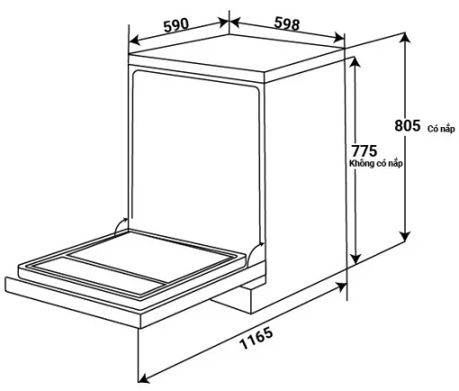MÁY RỬA CHÉN KAFF KF SBL775B NEW PLUS