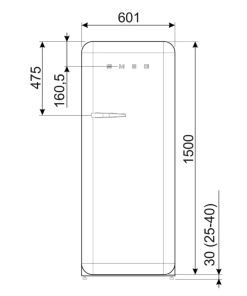 TỦ LẠNH CỬA ĐƠN ĐỘC LẬP 50’S STYLE SMEG FAB28RDIT5 535 14 537