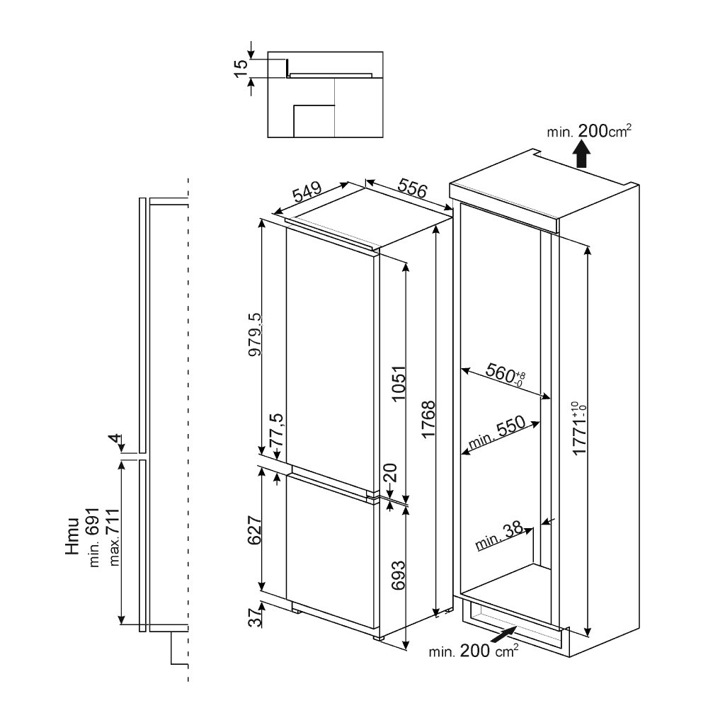 TỦ LẠNH SMEG C7176DNPHSG 535 14 522