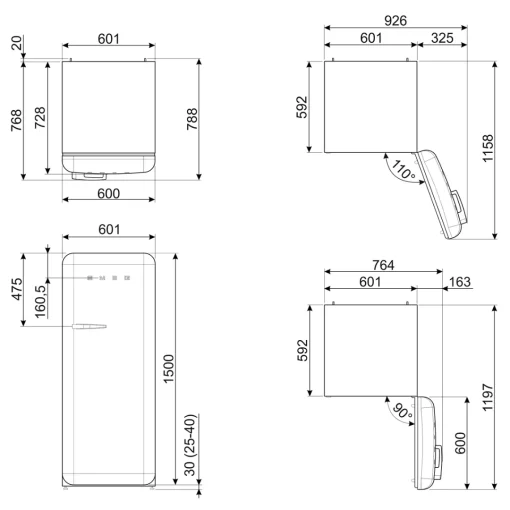 TỦ LẠNH SMEG FAB28RCR5 535 14 545