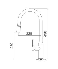 Vòi rửa chén Malloca K046-SS - 4 VÒI RỬA CHÉN MALLOCA K046-SS