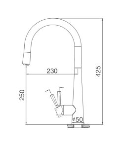 Vòi rửa chén Malloca K095-SS - 4 VÒI RỬA CHÉN MALLOCA K095-SS