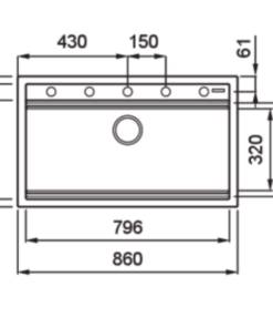 Chậu rửa KONOX TERRA 860S