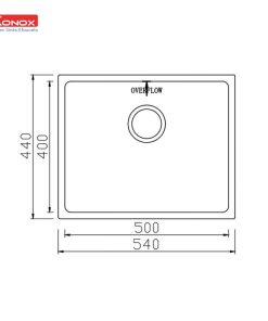 Chậu rửa bát KONOX CUBE 5444SU - 6 Chậu rửa bát KONOX CUBE 5444SU