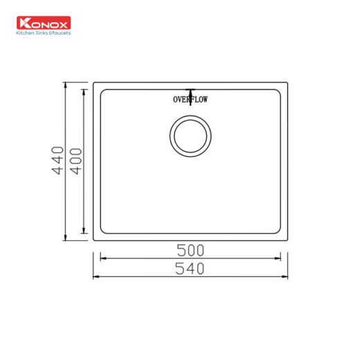 Chậu rửa bát KONOX CUBE 5444SU