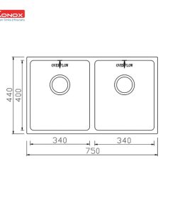 Chậu rửa bát KONOX CUBE 7544DU