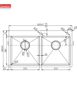 Chậu rửa bát KONOX KN8248DOB - 7 Chậu rửa bát KONOX KN8248DOB