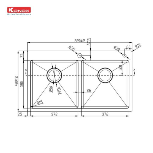 Chậu rửa bát KONOX KN8248DOB