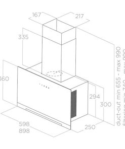 MÁY HÚT MÙI ÁP TƯỜNG ELICA APLOMB WH/A/90 PRF0166941 - 8 MÁY HÚT MÙI ÁP TƯỜNG ELICA APLOMB WH/A/90 PRF0166941 - 7