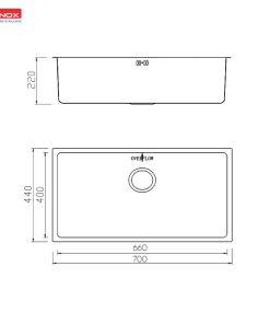 Chậu rửa bát KONOX KN7044SU DEKOR